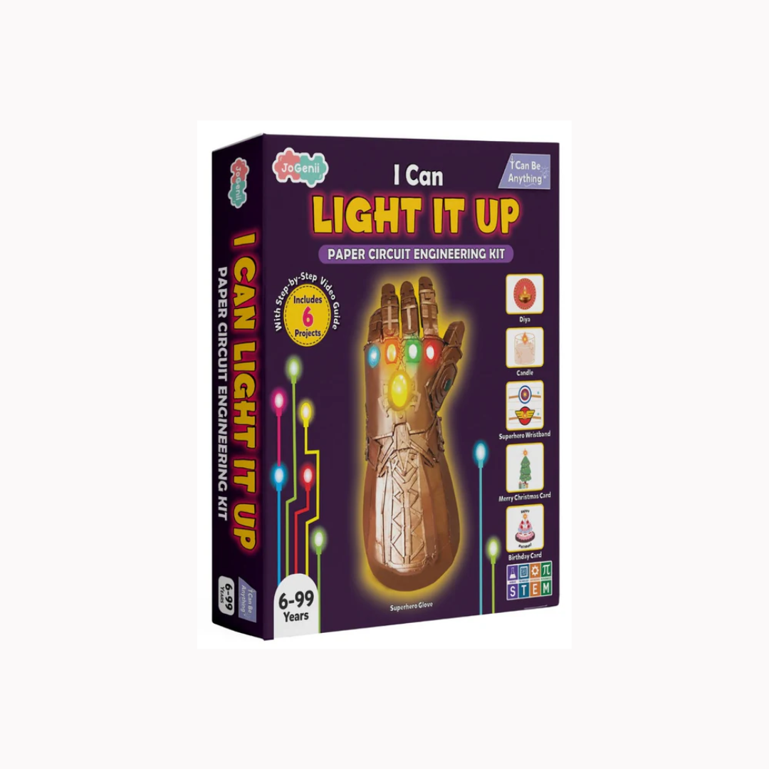 JoGenii's I Can Light It Up - Paper Circuit DIY Kit | Contains 6 DIY projects | Science meets Craft