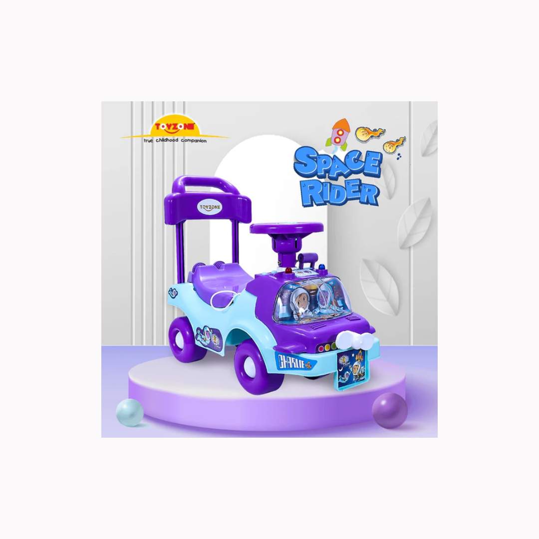 Toyzone Space Rider Push Ride-on Push Car with Storage