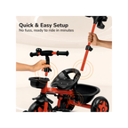 R For Rabbit Tiny Toes R20 Ace - Stylish, Safe & Comfortable Baby Tricycle for Kids Red