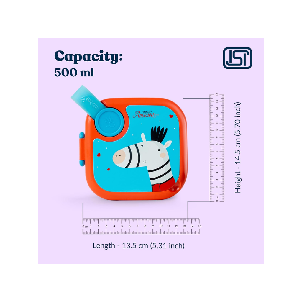 Rabitat Lunchmate Mini Stainless Steel Lunch Box With Spoon - 500 ML Totally Adorable