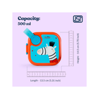 Rabitat Lunchmate Mini Stainless Steel Lunch Box With Spoon - 500 ML Totally Adorable