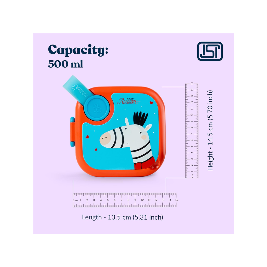 Rabitat Lunchmate Mini Stainless Steel Lunch Box With Spoon - 500 ML Totally Adorable