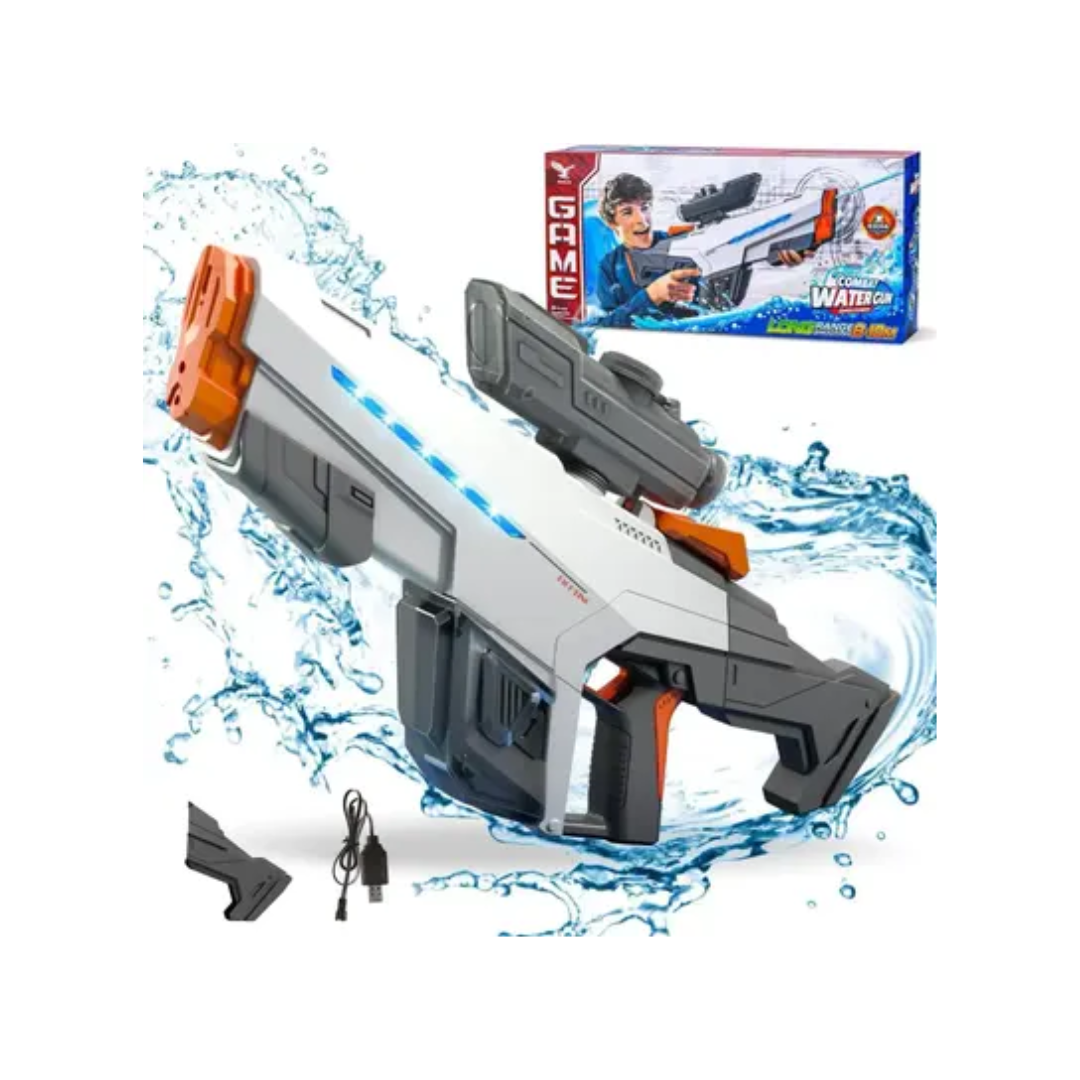 LUMO Automatic Electric Water Gun with Flashing Lights for Kids Adults,Range of 32 FT 1420ml