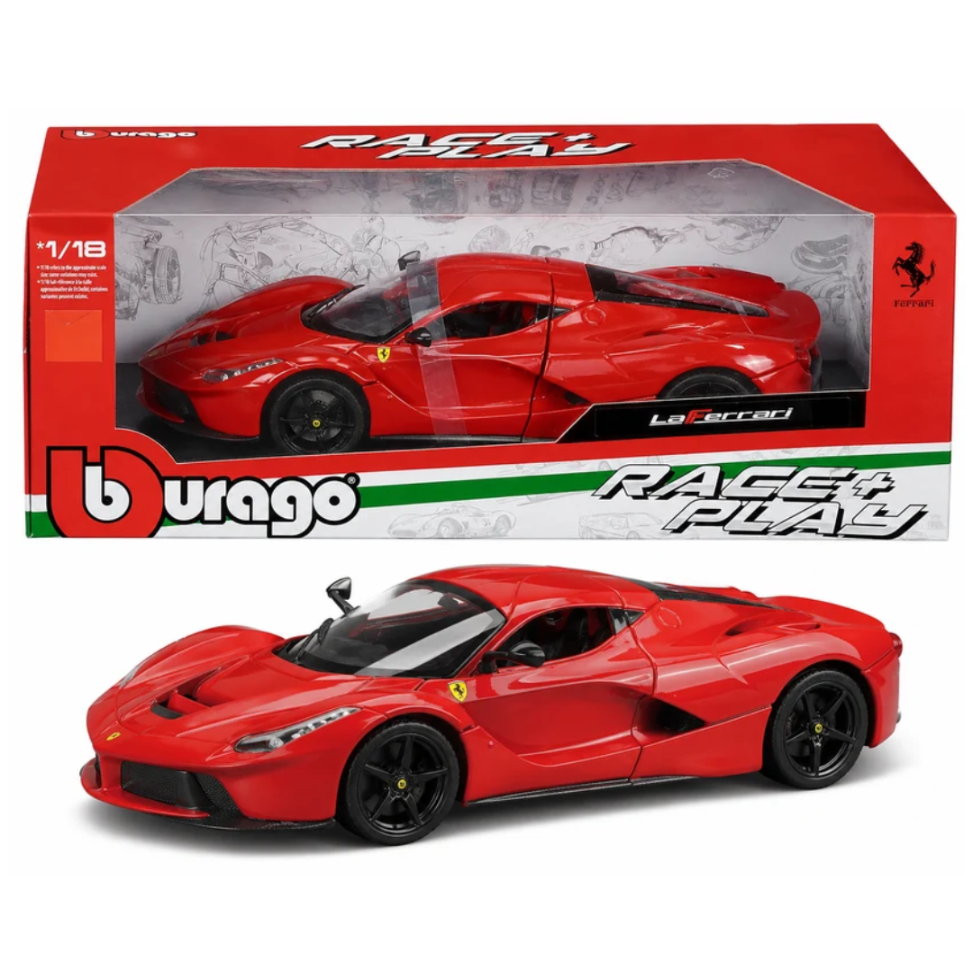 Bburago Ferrari LaFerrari 1:18 Scale Die-Cast Model Car – Red