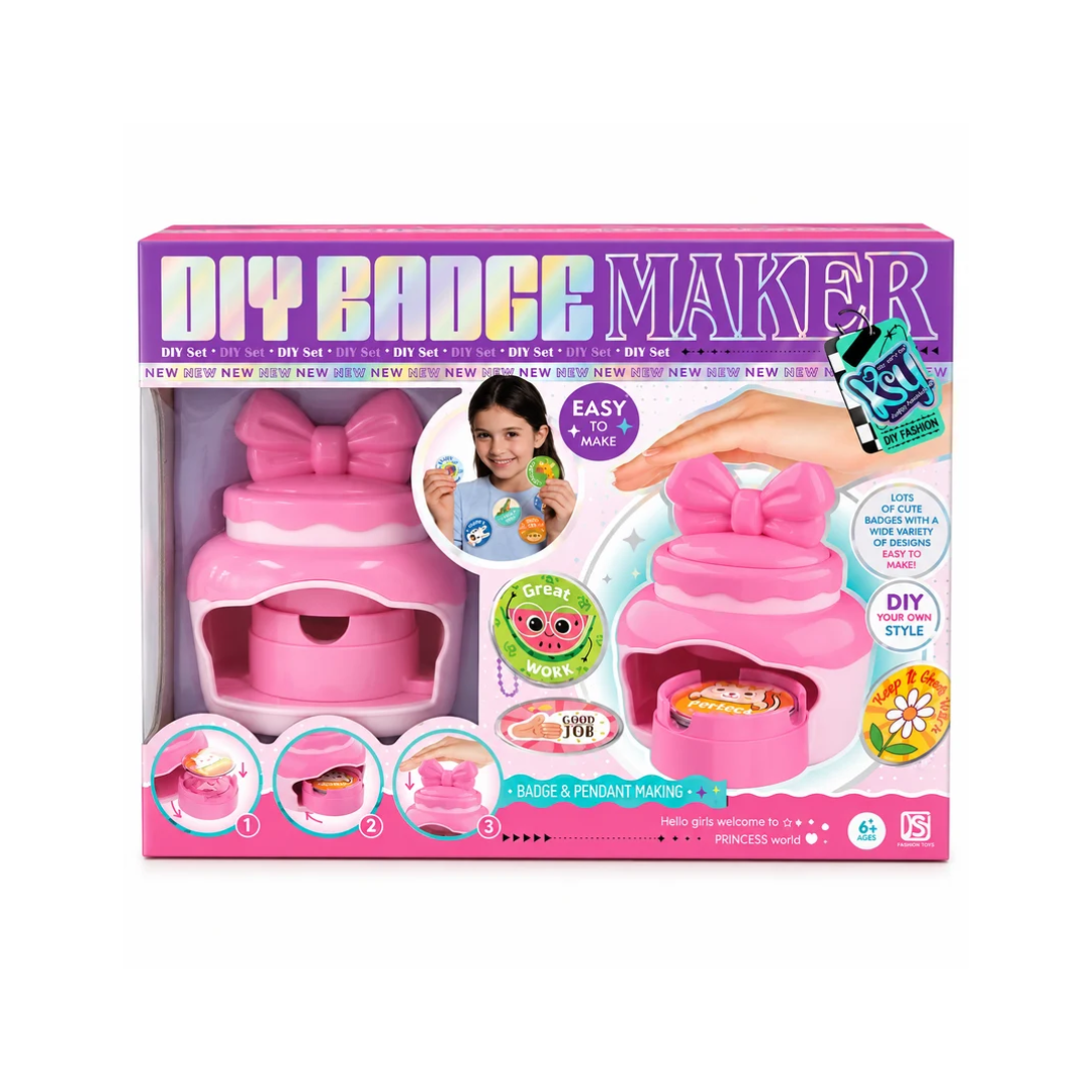 DIY Badge Maker & Pendant Making Set for Kids – Creative Fashion Craft Kit