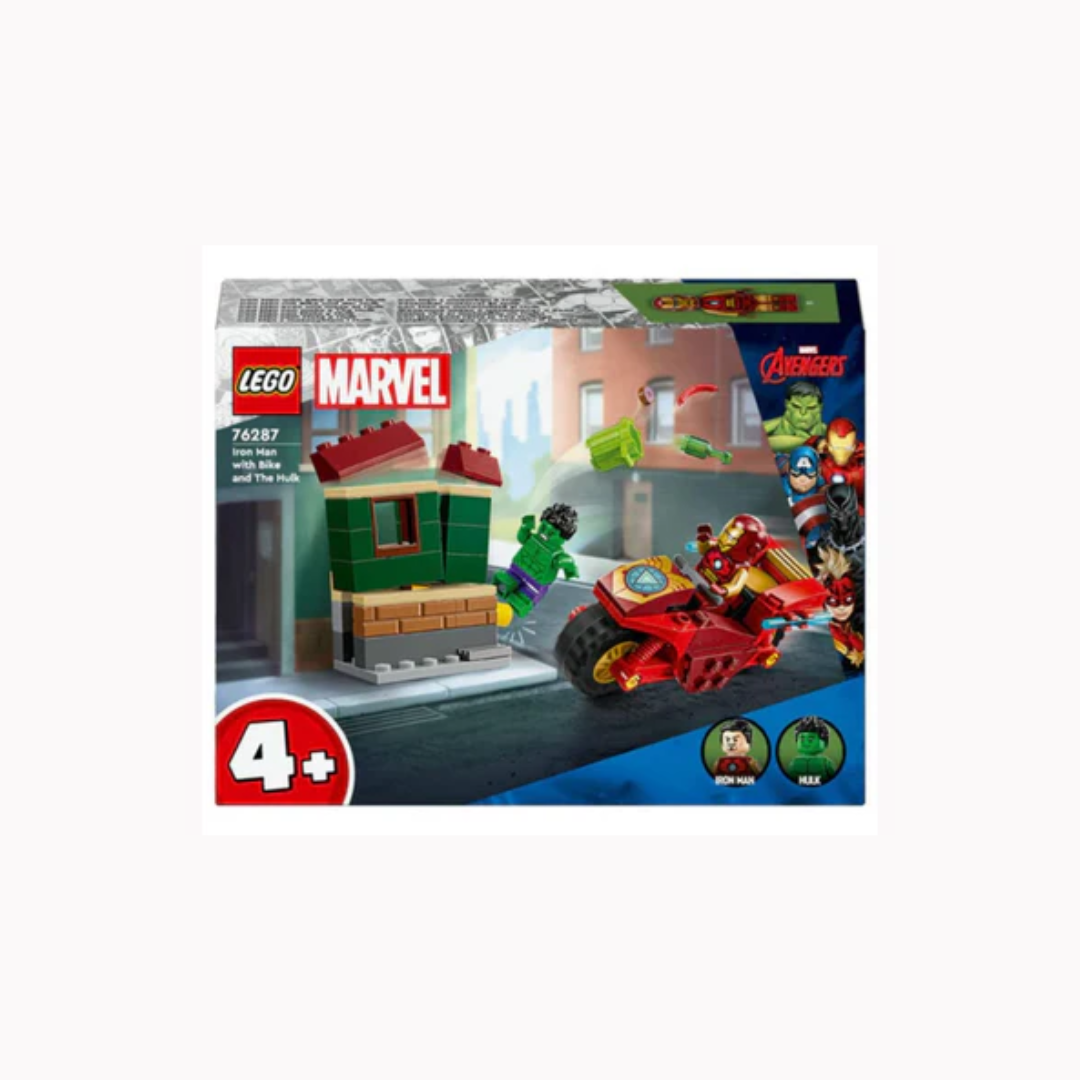 Lego 76287 Marvel Iron Man With Bike And The Hulk (68 Pieces)