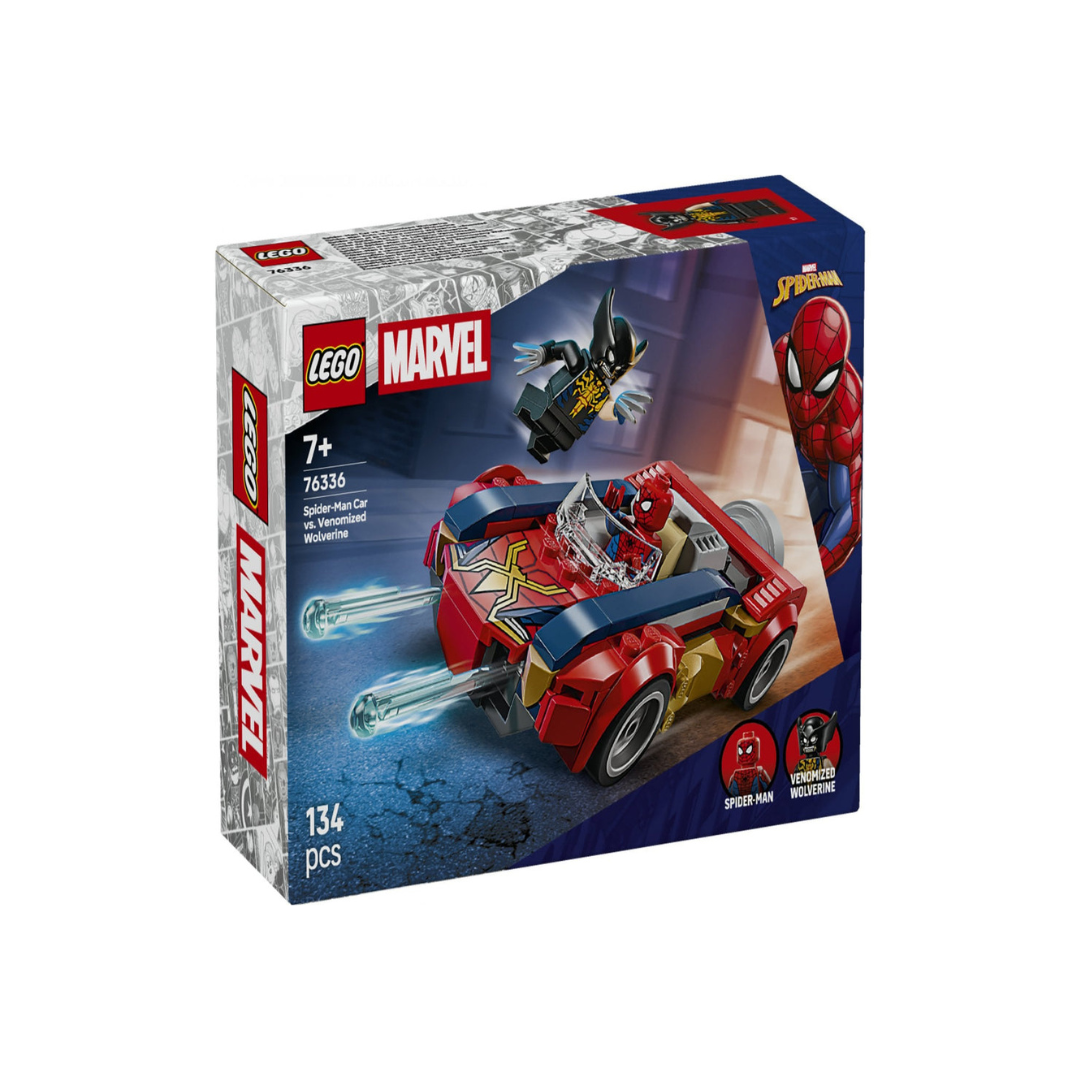 Lego 76336 Super Heroes Marvel Spider-Man Car Vs. Venomized Wolverine (134 Pieces)