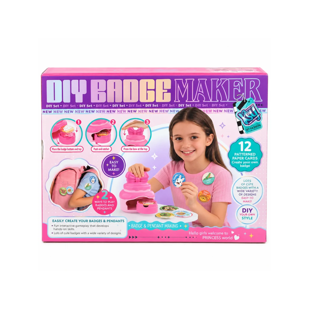DIY Badge Maker & Pendant Making Set for Kids – Creative Fashion Craft Kit