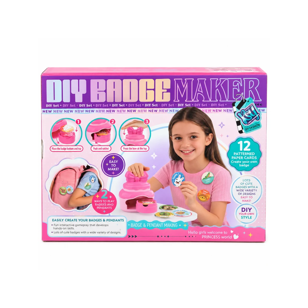 DIY Badge Maker & Pendant Making Set for Kids – Creative Fashion Craft Kit
