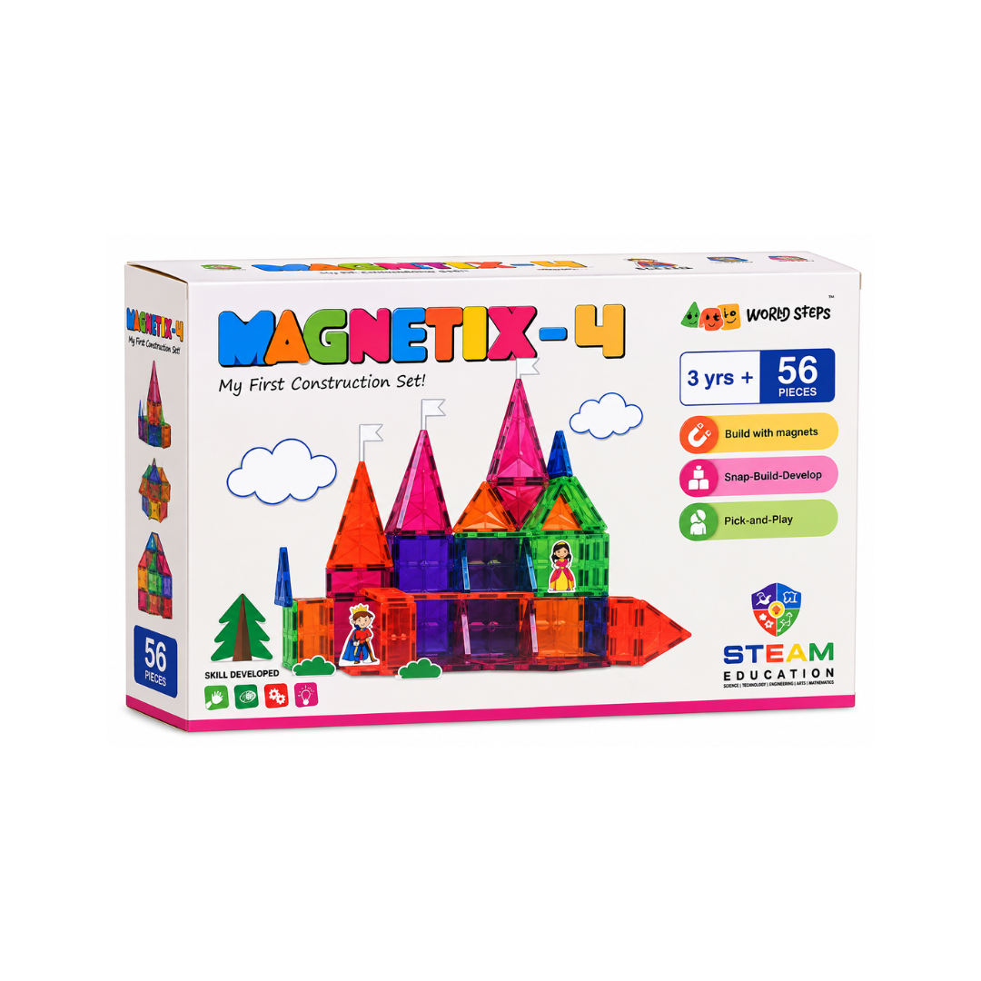 Zephyr Learning Steps Magnetix- 4 Construction Set (56 Pcs)