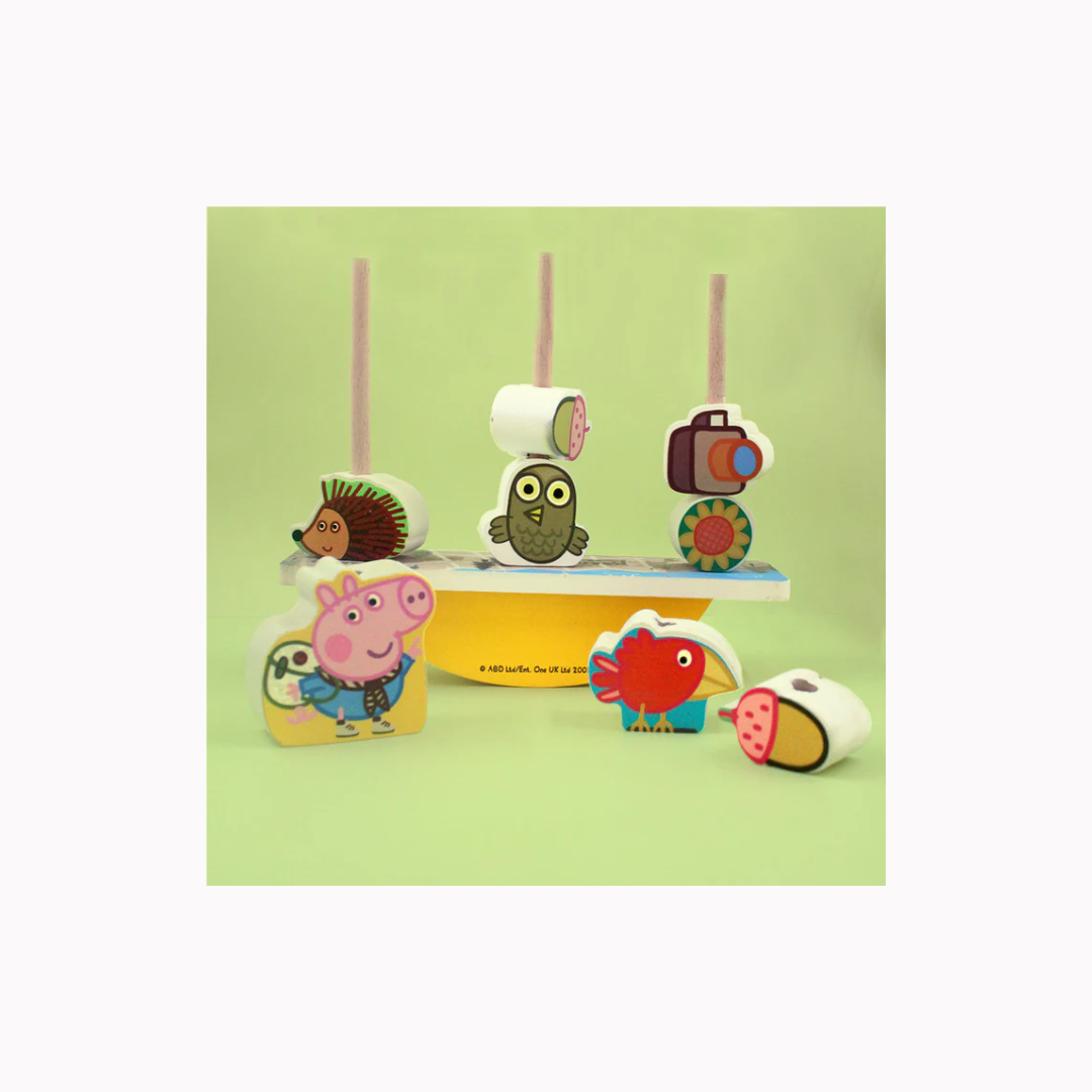 Shumee Peppa Pig Wooden Blocks Balancing Game - (3 Years+)