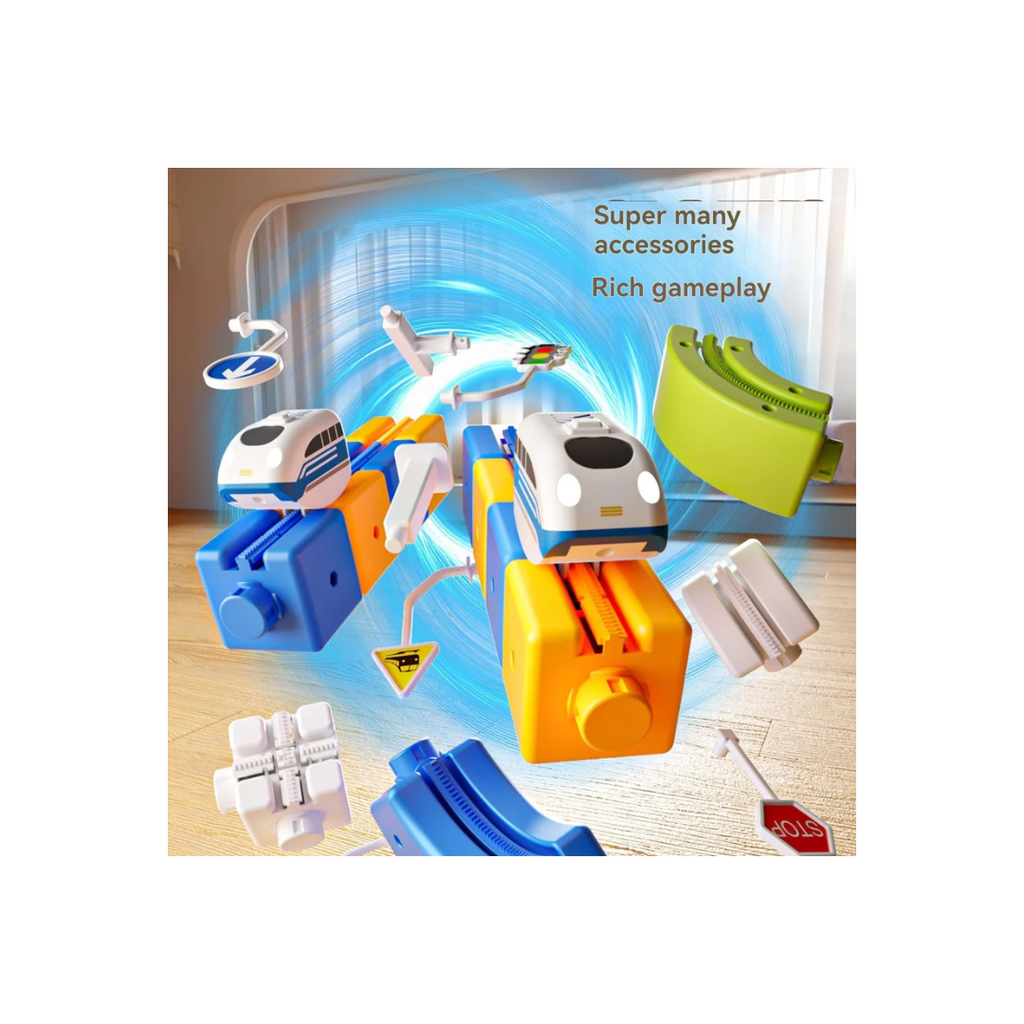 Magnetic Building Blocks Track DIY Car Set 130pcs