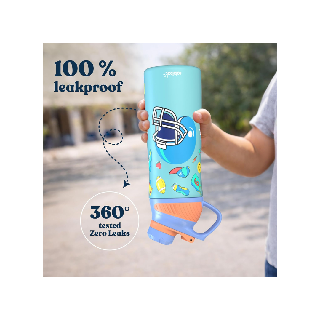 Rabitat ZYLO Insulated Water Bottle for School Kids | Steel Water Bottle for Kids Mad Eye 550ml