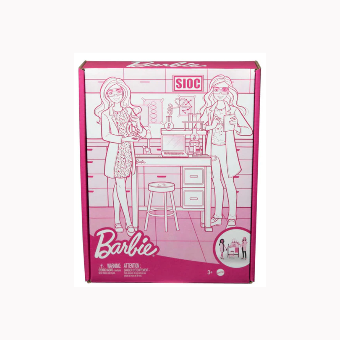Mattel Barbie Science Lab Playset With 2 Dolls, Lab Bench And 10+ Accessories
