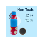 Rabitat ZAPPY Personalized Insulated Water Bottle for School Kids Red Martian 700ml