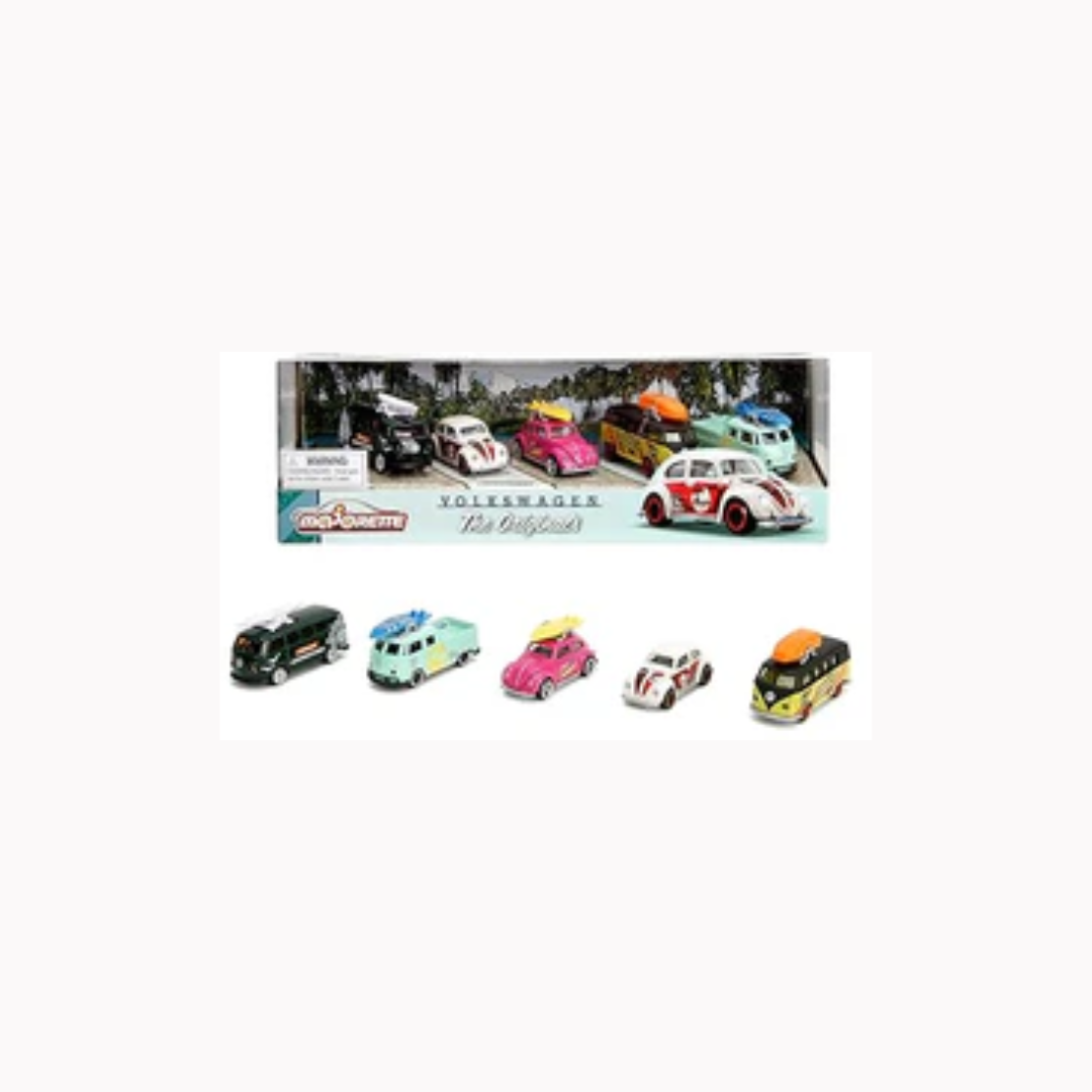 Majorette Volkswagen Gift Set With Colorful Chic Toy Cars With Rotating Wheels Features