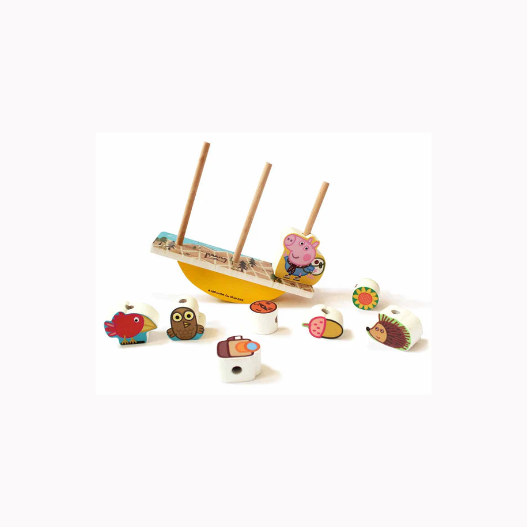 Shumee Peppa Pig Wooden Blocks Balancing Game - (3 Years+)