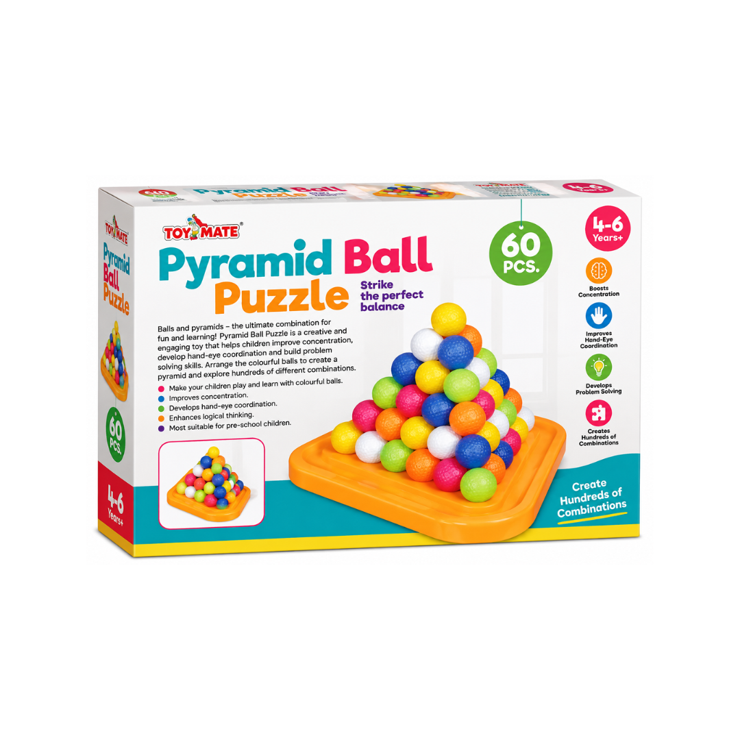 Toymate Pyramid Ball Puzzle â€“ 60 PCS Brain-Boosting Game