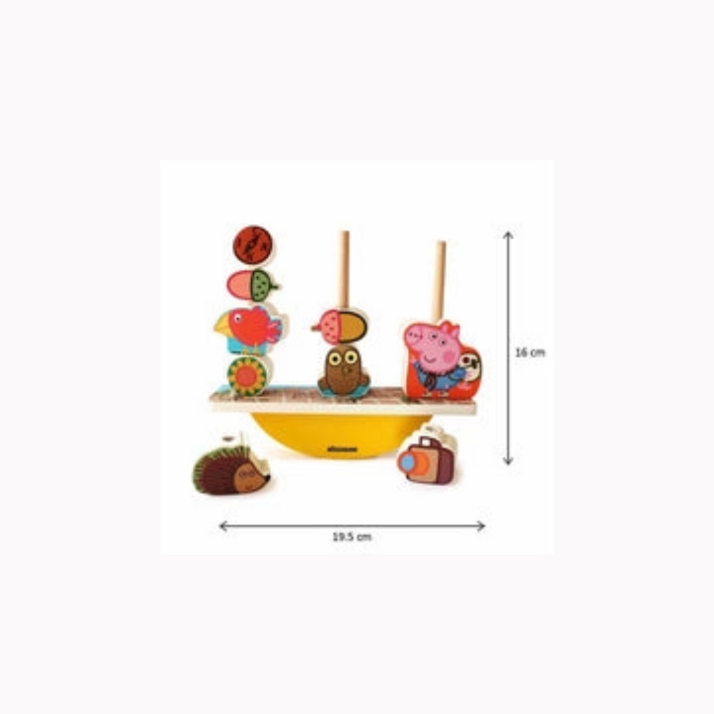 Shumee Peppa Pig Wooden Blocks Balancing Game - (3 Years+)