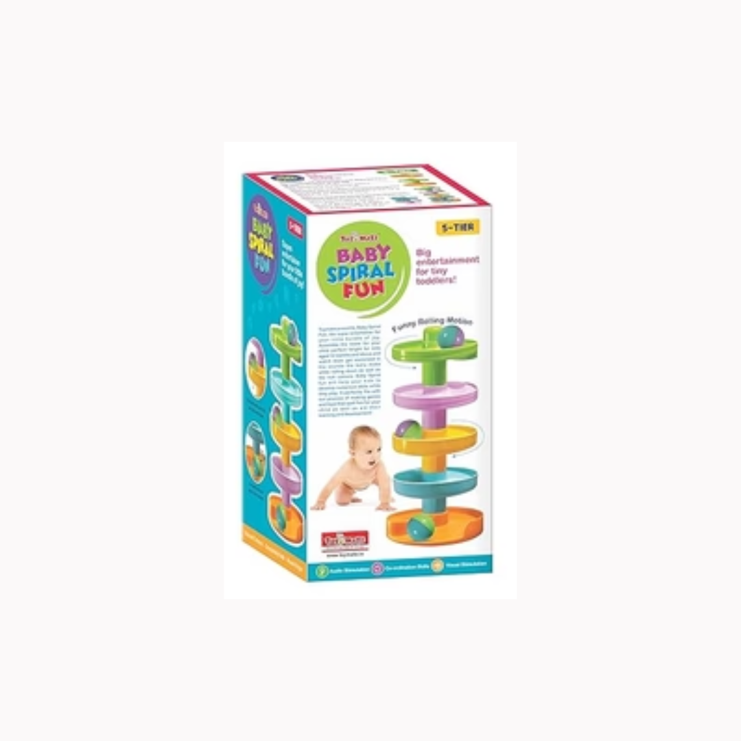 Toymate Baby Spiral Fun-A Roll Ball Toy With 6 Layer Ball Drop Tower Run With Roll Swirling Ramps