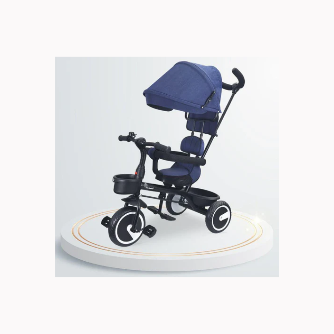 R For Rabbit Tiny Toes T30 Ace Tricycle For Kids With Adjustable Parental Control Denim Blue