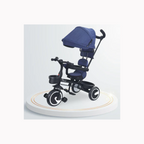 R For Rabbit Tiny Toes T30 Ace Tricycle For Kids With Adjustable Parental Control Denim Blue