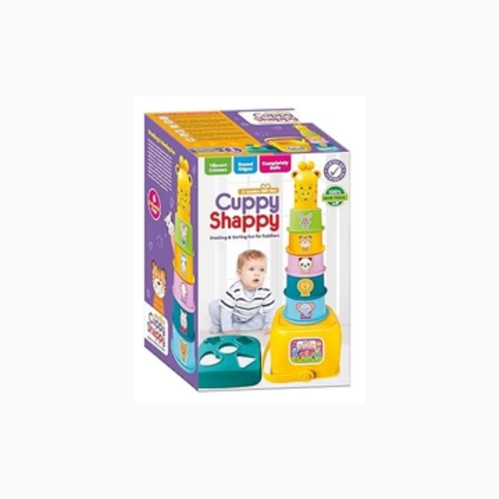 Toymate Cuppy Shappy- All in 1 Sorting Stacking Nesting Cups Shapes&Color Toy
