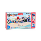 Kienvy Deluxe Jumbo 110 PCS Wooden Train & Railway Play Set for Kids
