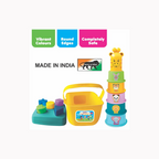 Toymate Cuppy Shappy- All in 1 Sorting Stacking Nesting Cups Shapes&Color Toy