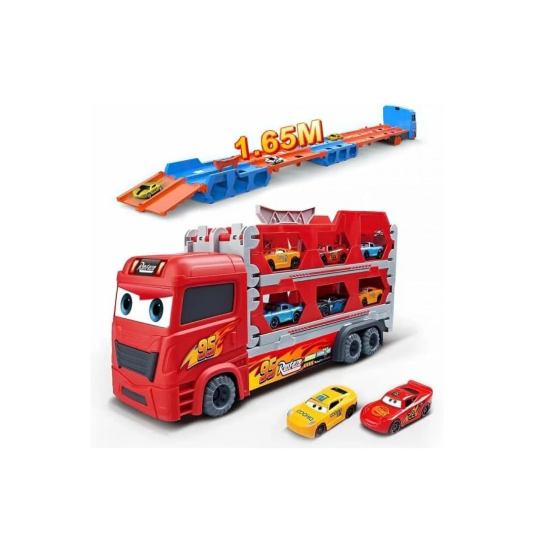 Rainbow Toys Mcqueen The Ultimate Foldable Carrier Truck Car Play Set