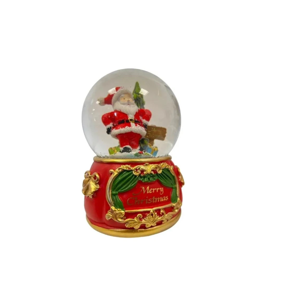 Christmas Decorative Ornament - Snow Globe with Santa Claus - 6.5x9.5cm