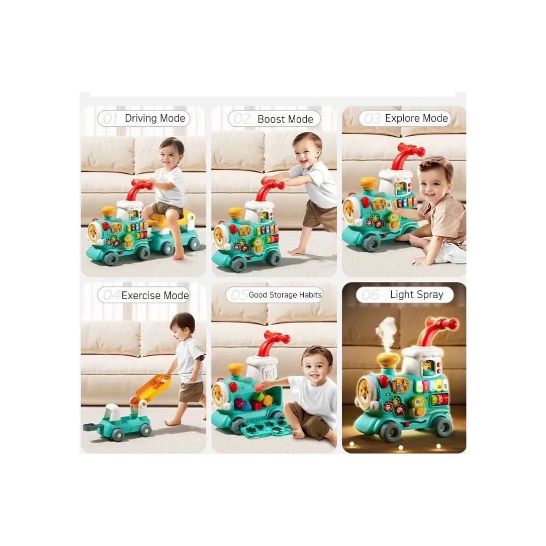 Rainbow Toys Multifunctional -5 in 1 Baby Walker Train Toy with Musical Activity Assorted Color