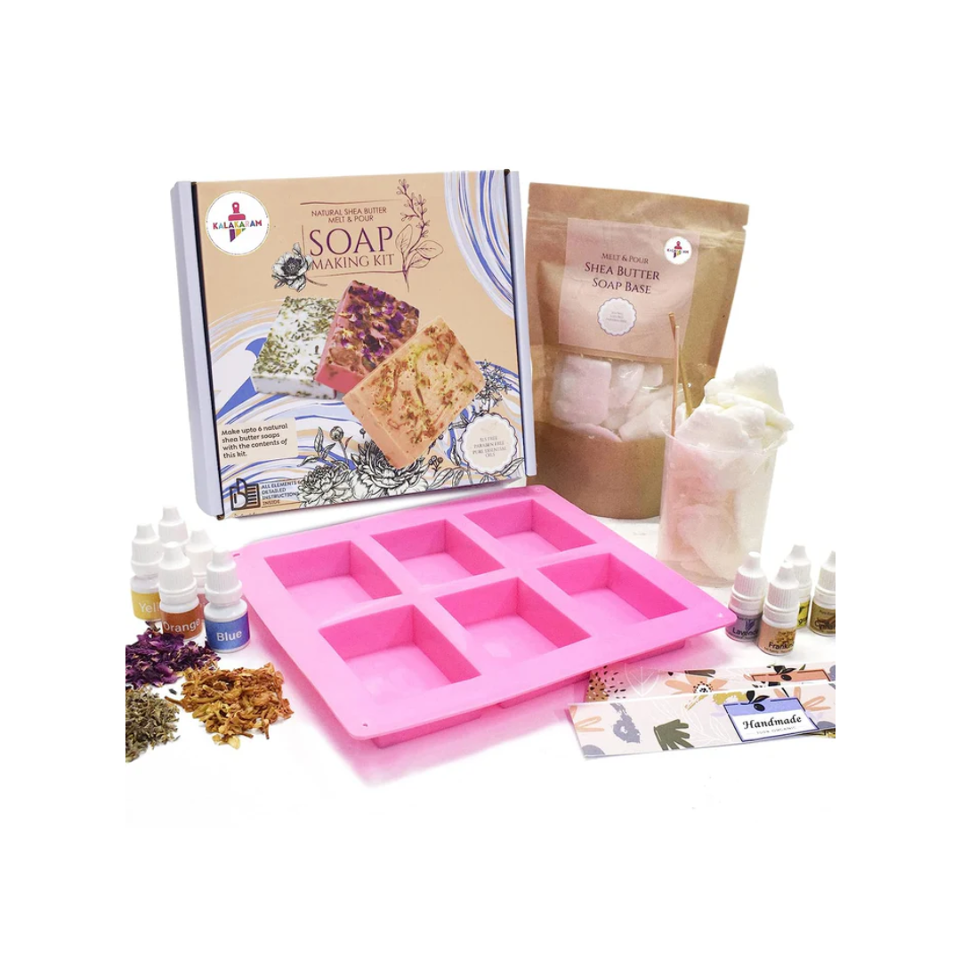 Kalakaram Melt & Pour Natural Shea Butter Soap Making Kit