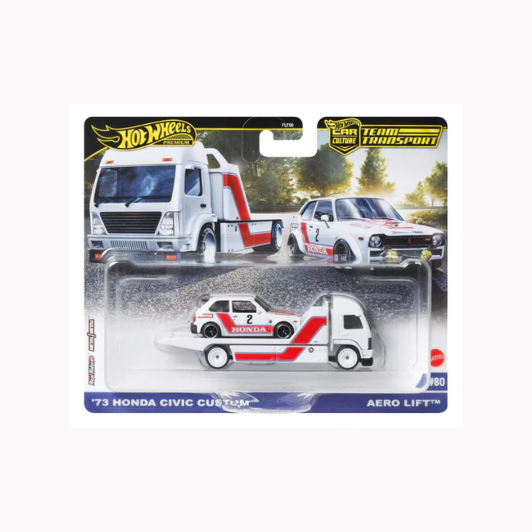 Hot Wheels Premium Car Culture -Team Transport 73 Honda Civic Custom Aero Lift