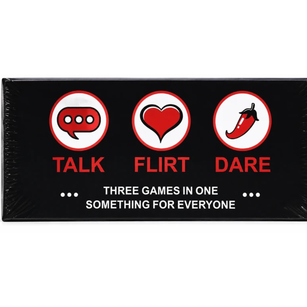 Talk Flirt Dare – 3-in-1 Fun Party Card Game for Adults
