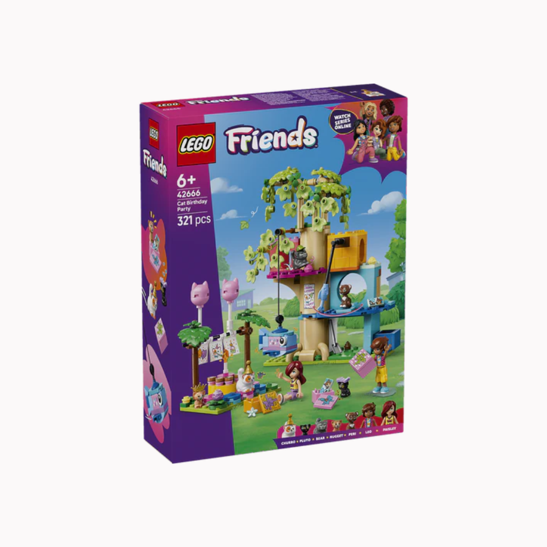 Lego 42666 Friends Cat Birthday Party & Tree House (321 Pieces)
