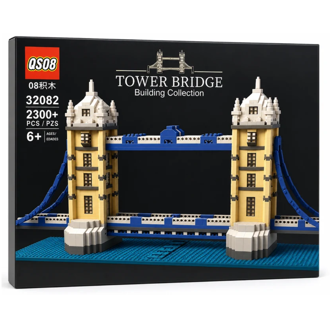 QS08 Tower Bridge Building Blocks Set – 2300+ Pieces Architectural Construction Model, 6Y+