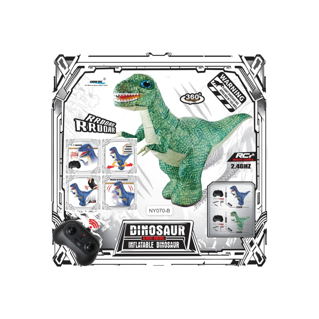 Rainbow Toys Remote Control Inflatable Dinosaur Toy with 360° Rotation