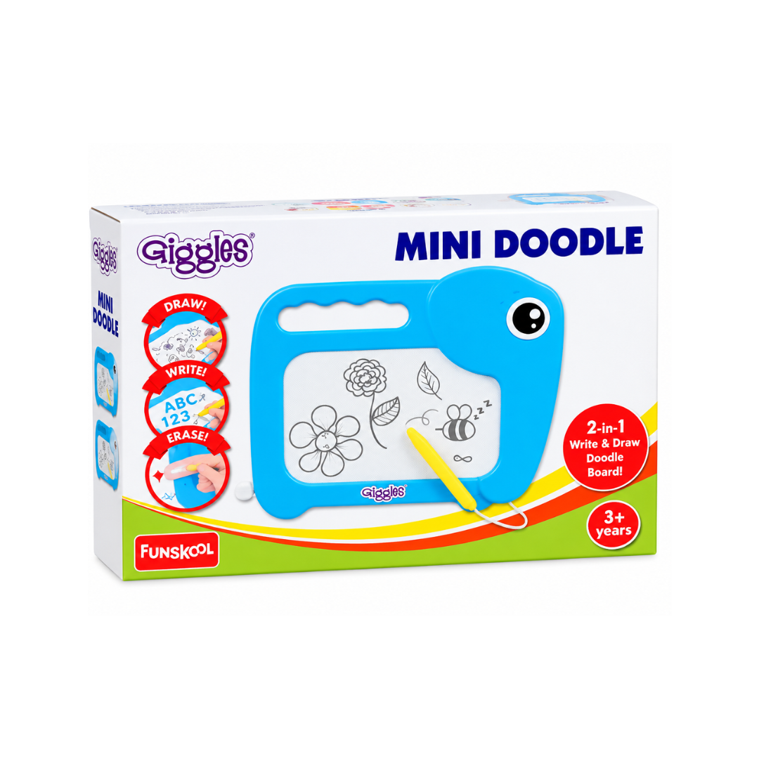 Funskool Giggles Mini Doodle 2-in-1 Write & Erase Doodle Board for Kids