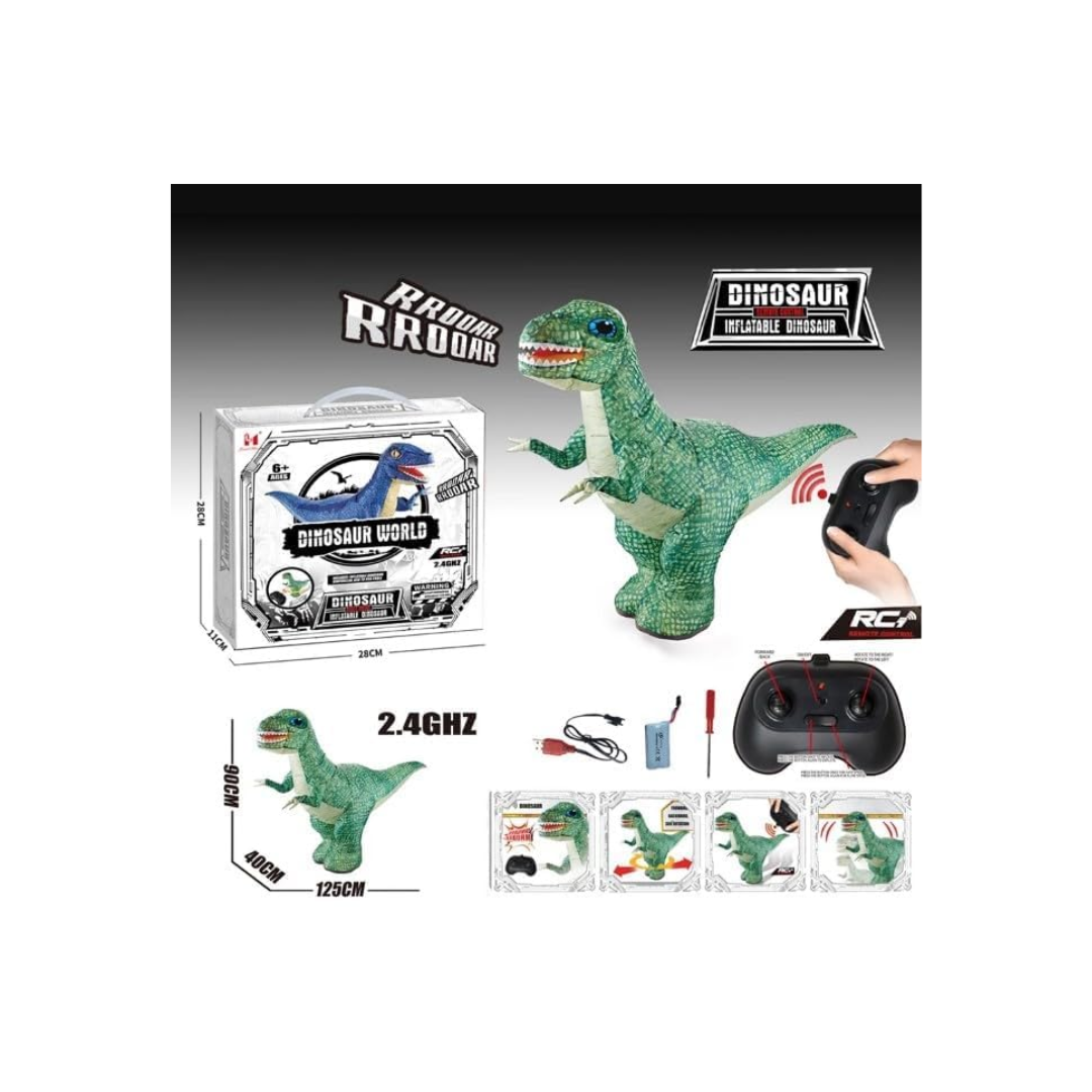 Rainbow Toys Remote Control Inflatable Dinosaur Toy with 360° Rotation