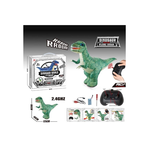 Rainbow Toys Remote Control Inflatable Dinosaur Toy with 360° Rotation