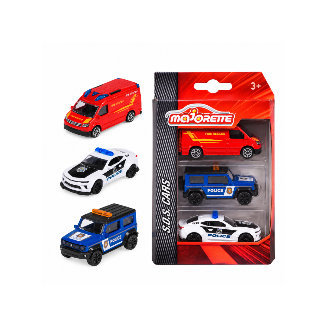 Majorette S.O.S 3 Pieces Set Die Cast Vehicle 1 Piece