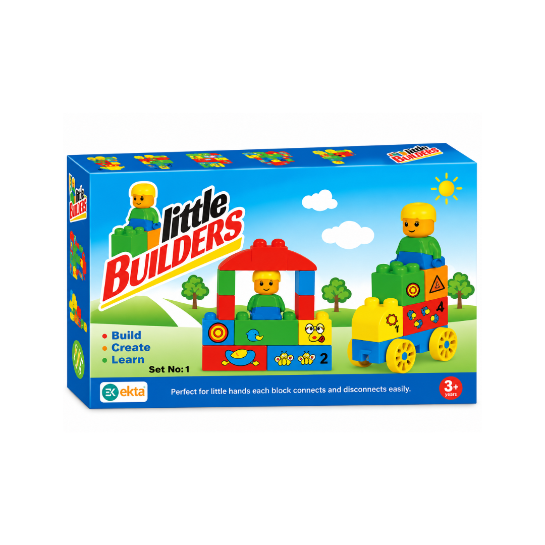 Ekta Little Builders Set No. 1 – Build, Create & Learn Building Blocks for Kids