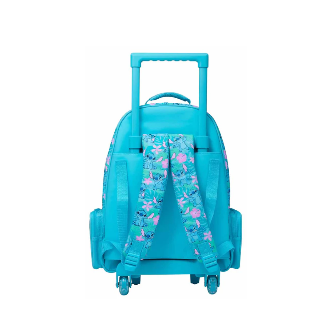 Smiggle Stitch 18-Inch Trolley Backpack for Kids – Colorful Disney Stitch School Bag