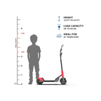 EMotorad Lil E Junior Electric Kick Scooter Foldable Aluminum Alloy Frame Active Red