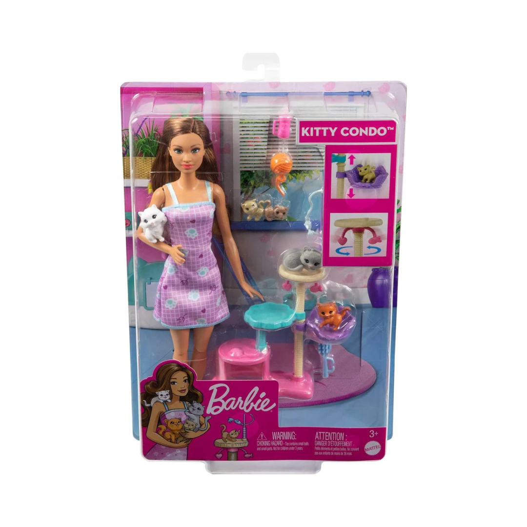 Mattel  Barbie Kitty Condo Doll and Pets Playset