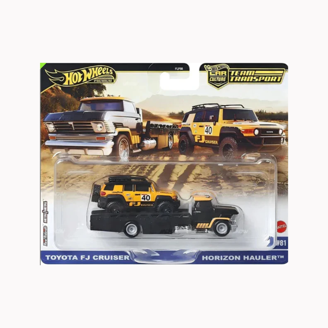 Hot Wheels Premium Car Culture -Team Transport Toyota FJ Cruiser & Horizon Hauler