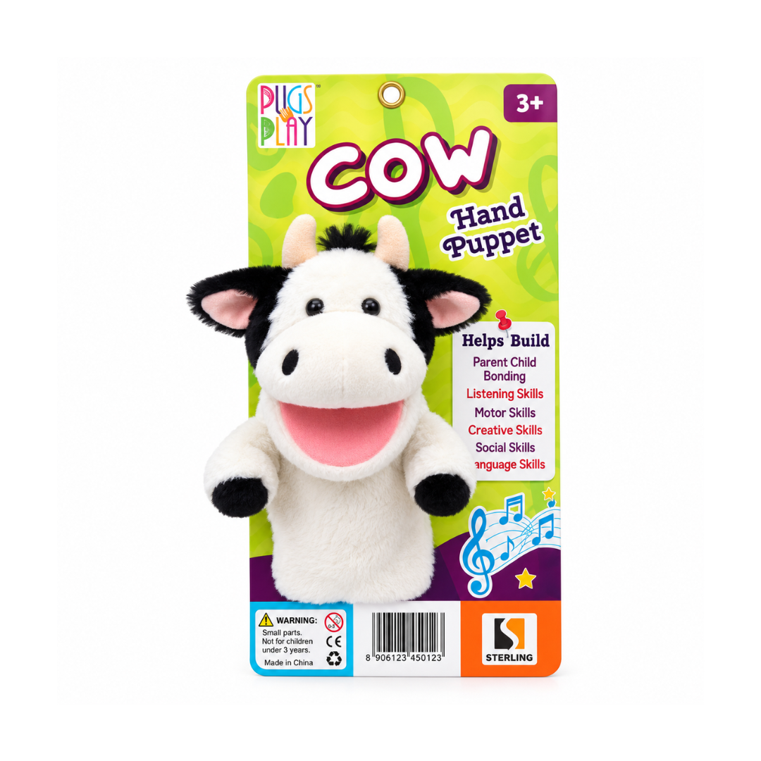 Pugs At Play Cow Talking Hand Puppet