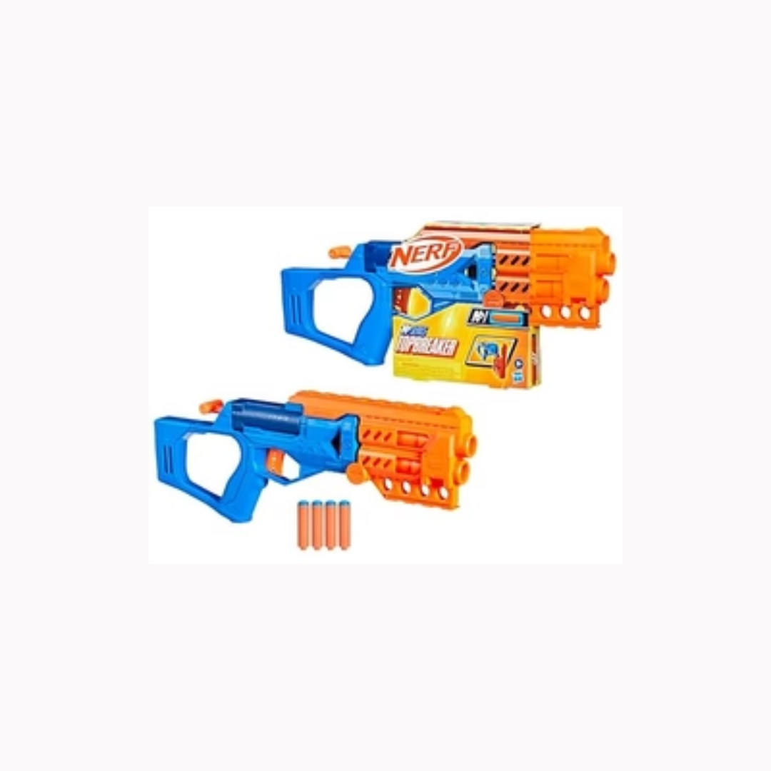 Hasbro Nerf N Series Topbreaker Blaster, 4 Official Nerf N1 Darts Compatible