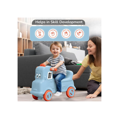 R For Rabbit Rock N Ride 3-in-1 Balance Board, Ride On & Rocker Blue Orange